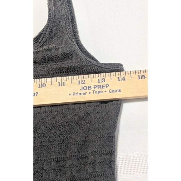 Aerie Womens Dark Gray Tank Top Textured Aztec Medium - Picture 7 of 7